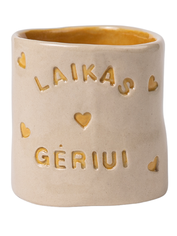 Rankų darbo taurelė (įvairios spalvos)