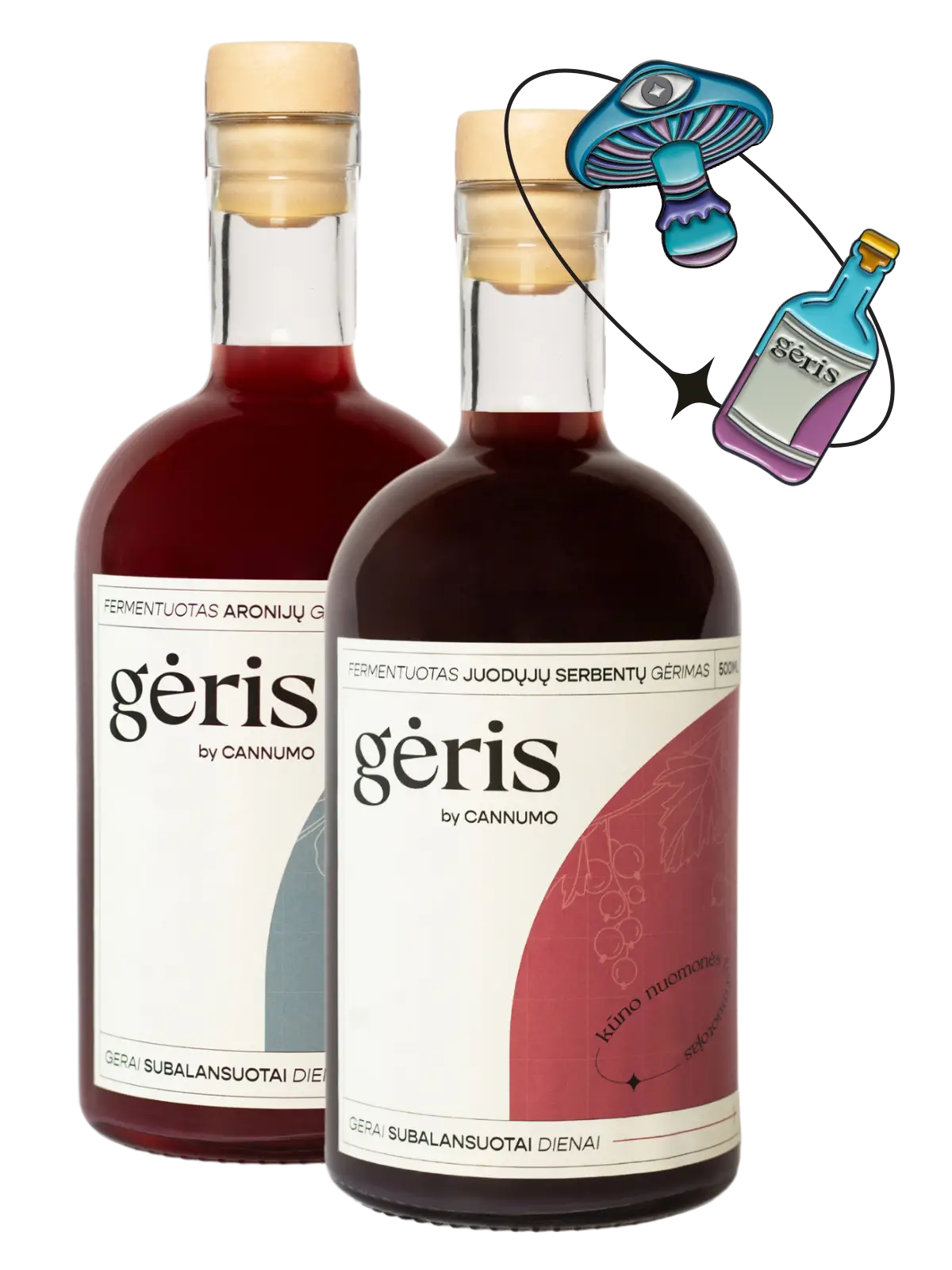 2 x Gėriai ir 2 x segtukai dovanų